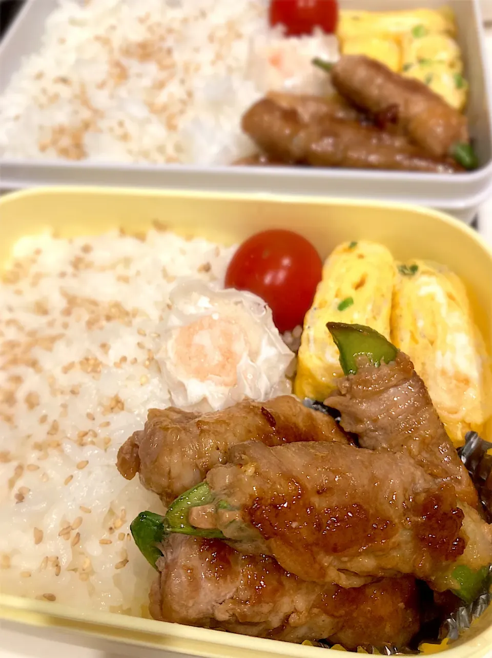 肉巻きスナップエンドウ弁当|ちぼさん