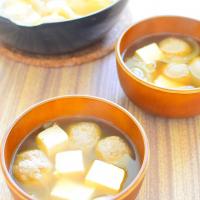 肉団子と豆腐の醤油ピリ辛スープのレシピ