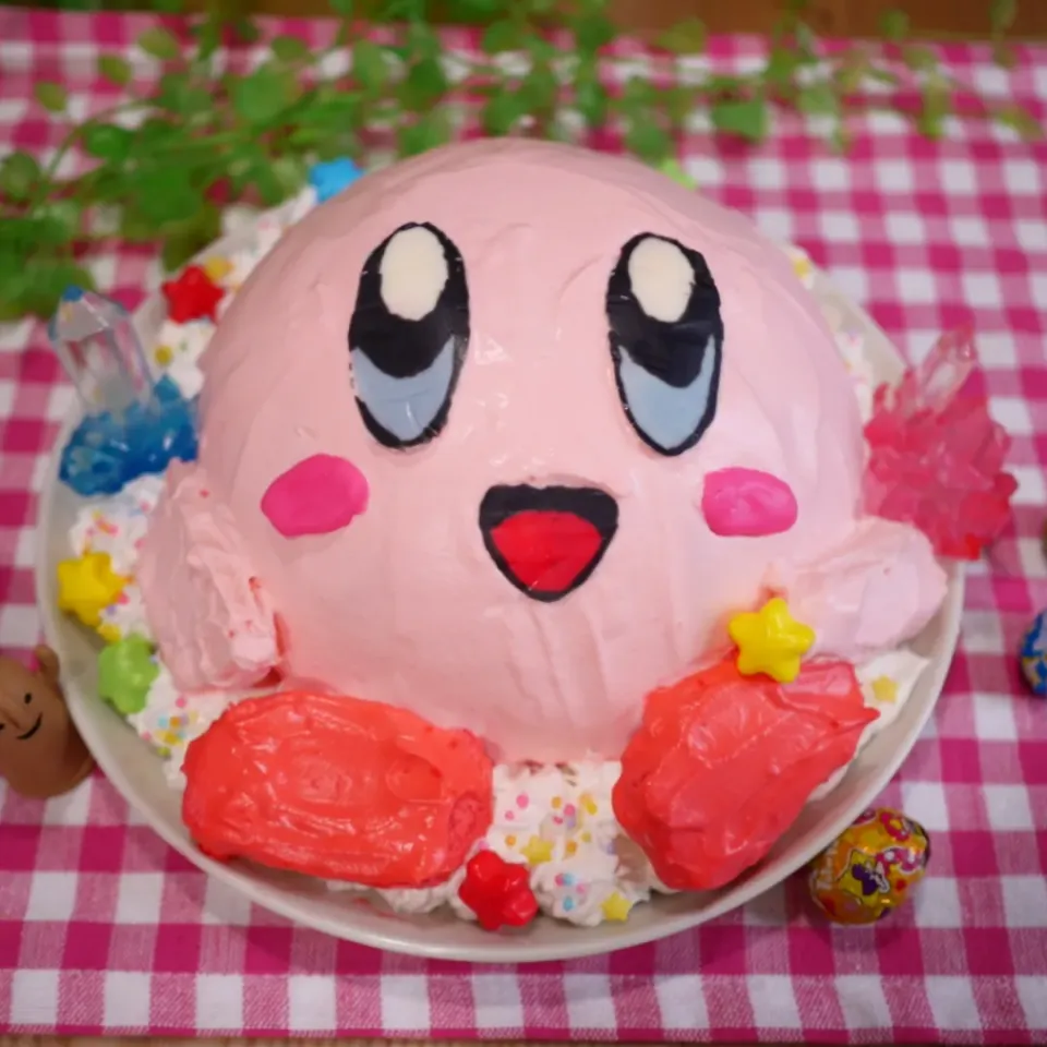 Snapdishの料理写真:星のカービィのケーキ　〜子供の誕生日に〜|nockさん