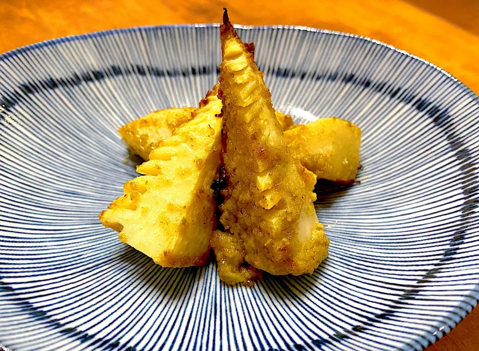 古尾谷りかこさんの料理 筍のセロリコ味噌マヨ焼き|まめすけ。さん