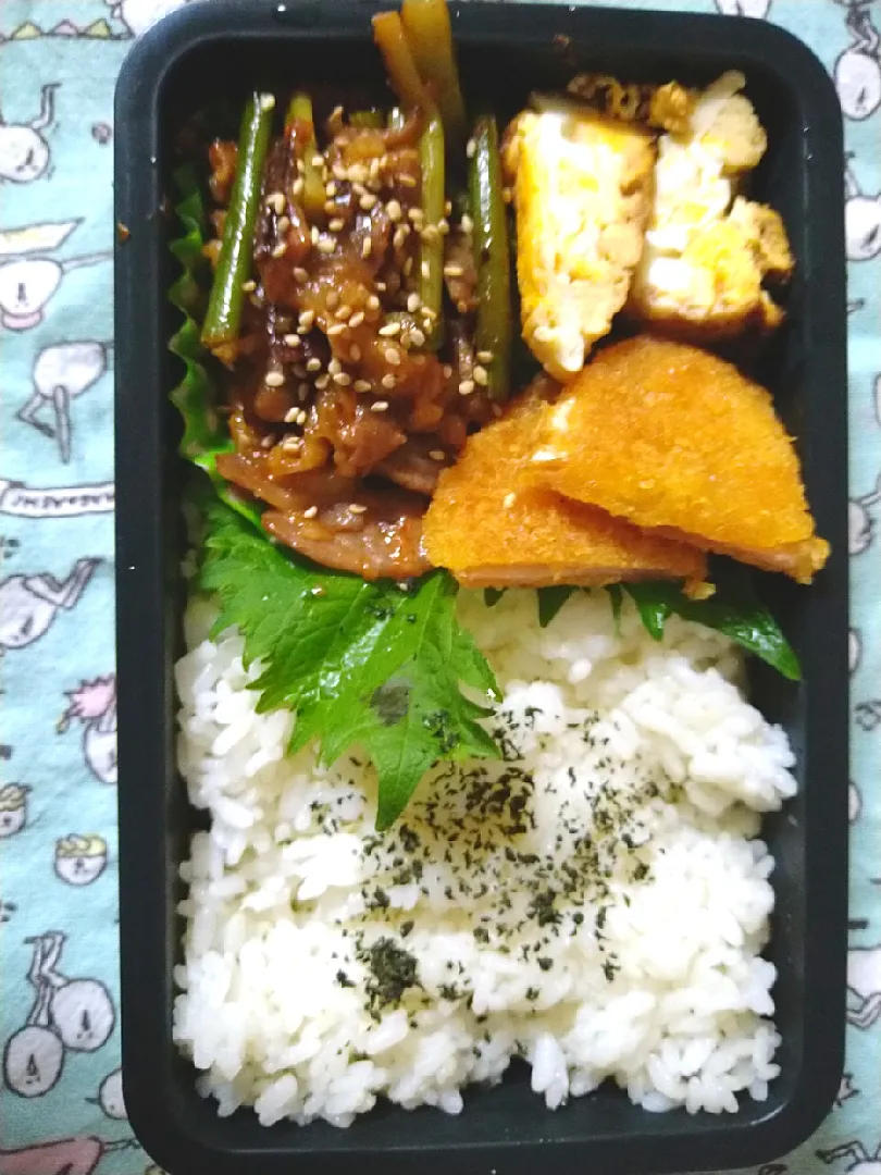 にんにくの芽炒め弁当|ゆーこさん