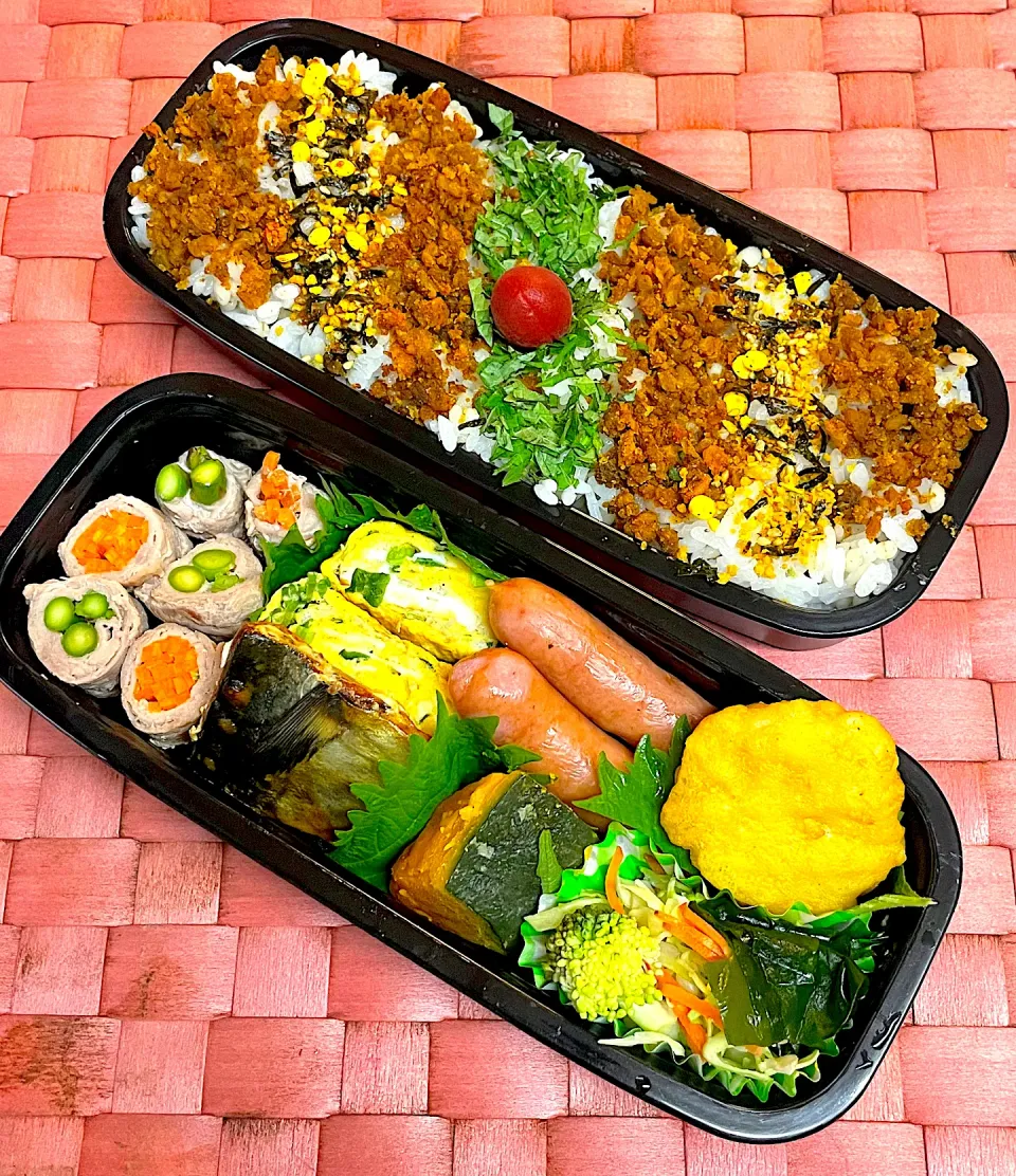 中学生息子のお弁当🍱 肉巻き弁当🍱|Snow10さん