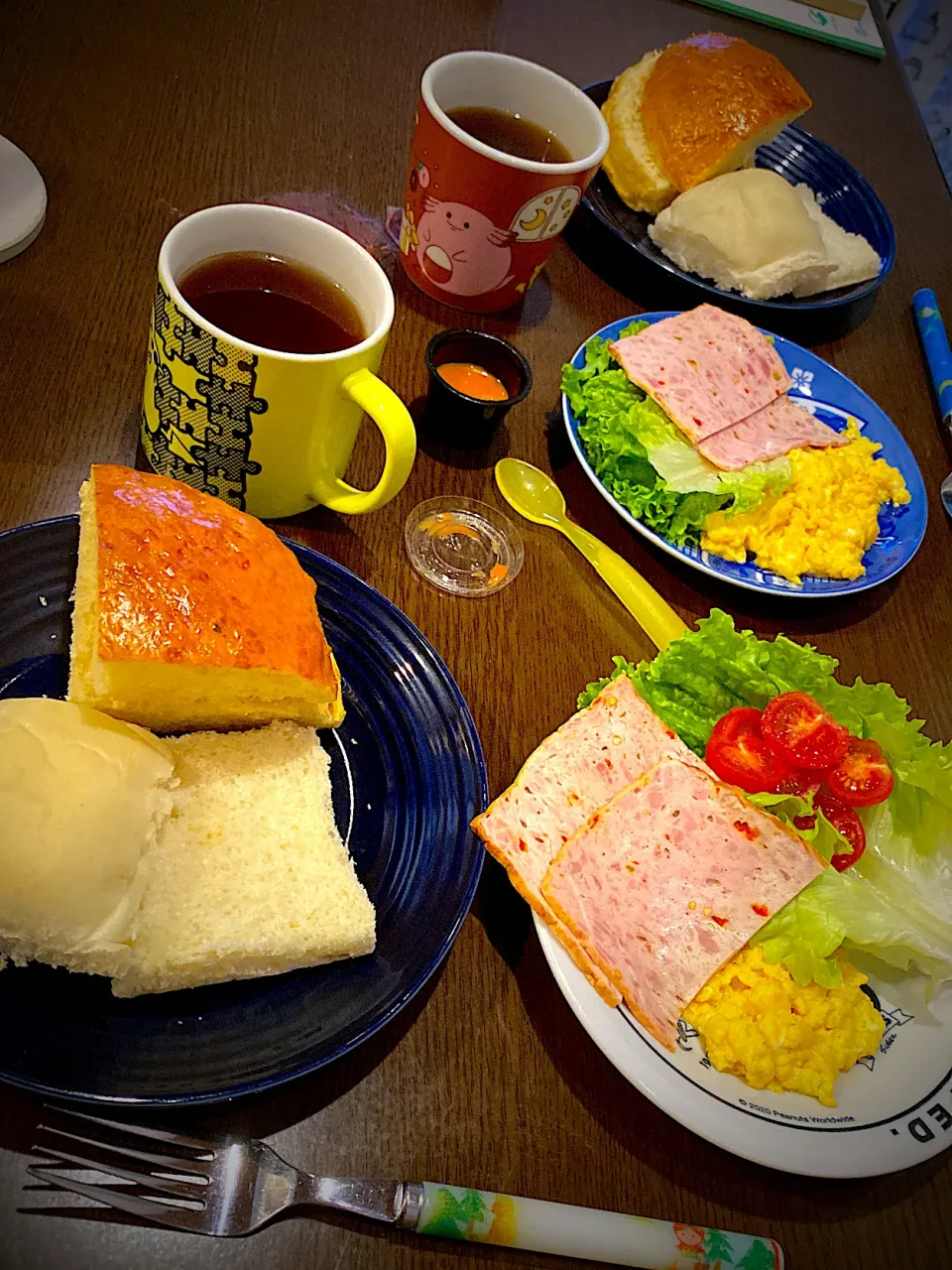 サンドイッチ　ハム　野菜　スクランブルエッグ　コーヒー|ch＊K*∀o(^^*)♪さん