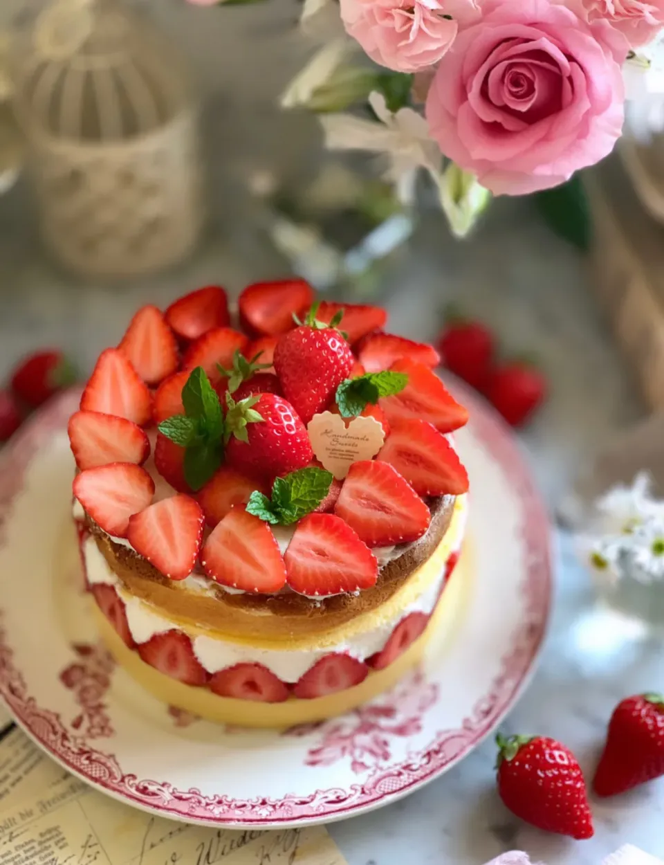 スフレチーズケーキのいちごサンド🍓|lily_lily821さん