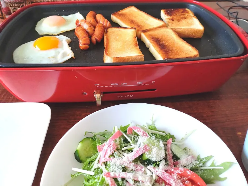 ホットプレート 簡単朝食|花龍さん