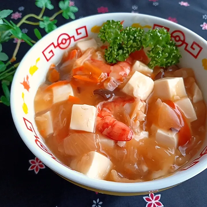 Snapdishの料理写真:豆腐入り中華丼|小豆🌼さん