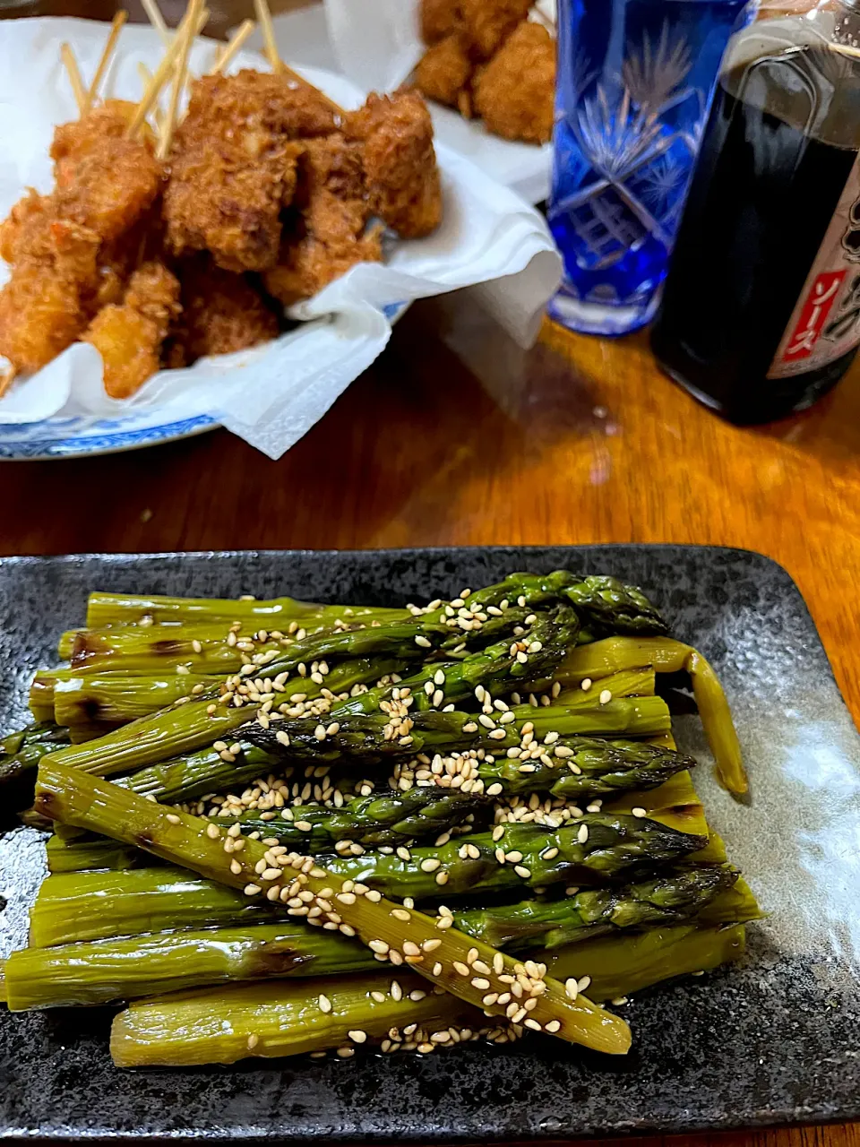 アスパラの焼き浸し|さんだーさん