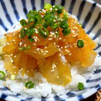 イチロッタさんの料理 黄身醤油（2/2）✨✨✨熟成6日目のクエのお刺身。簡易ヅケ丼だな❣️😋