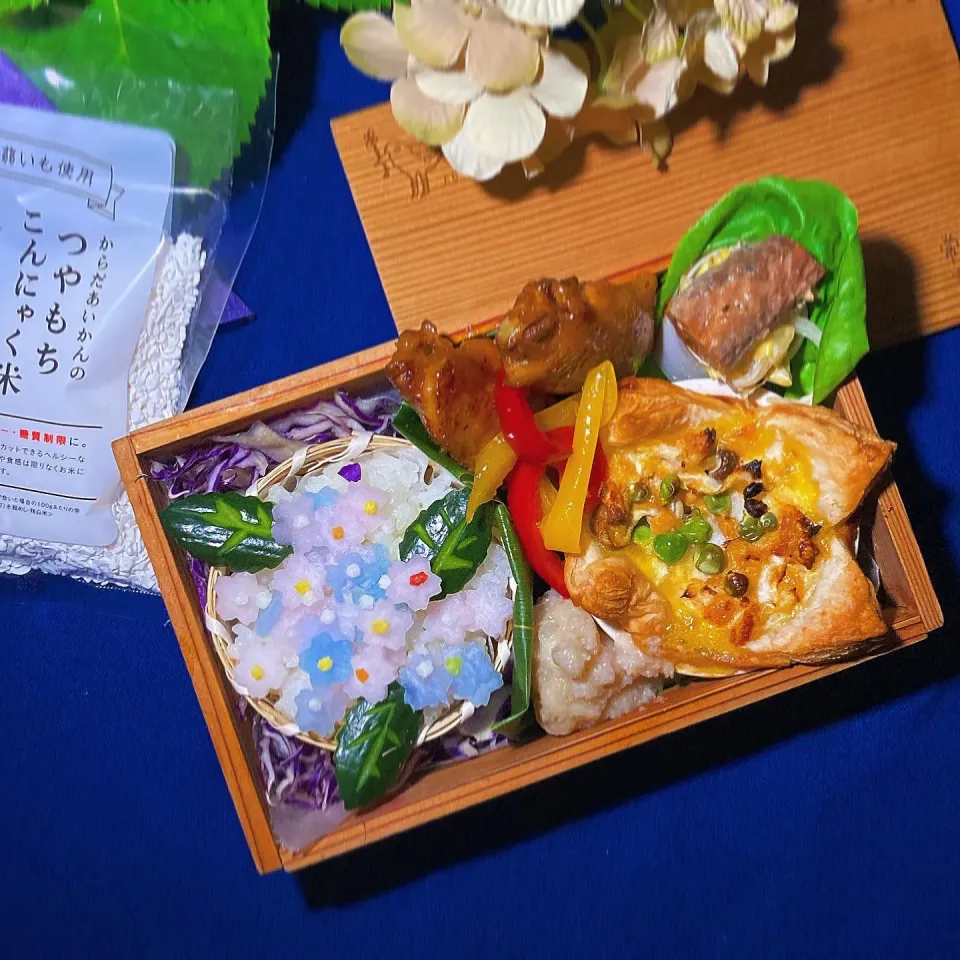 紫陽花弁当|ひろこさん