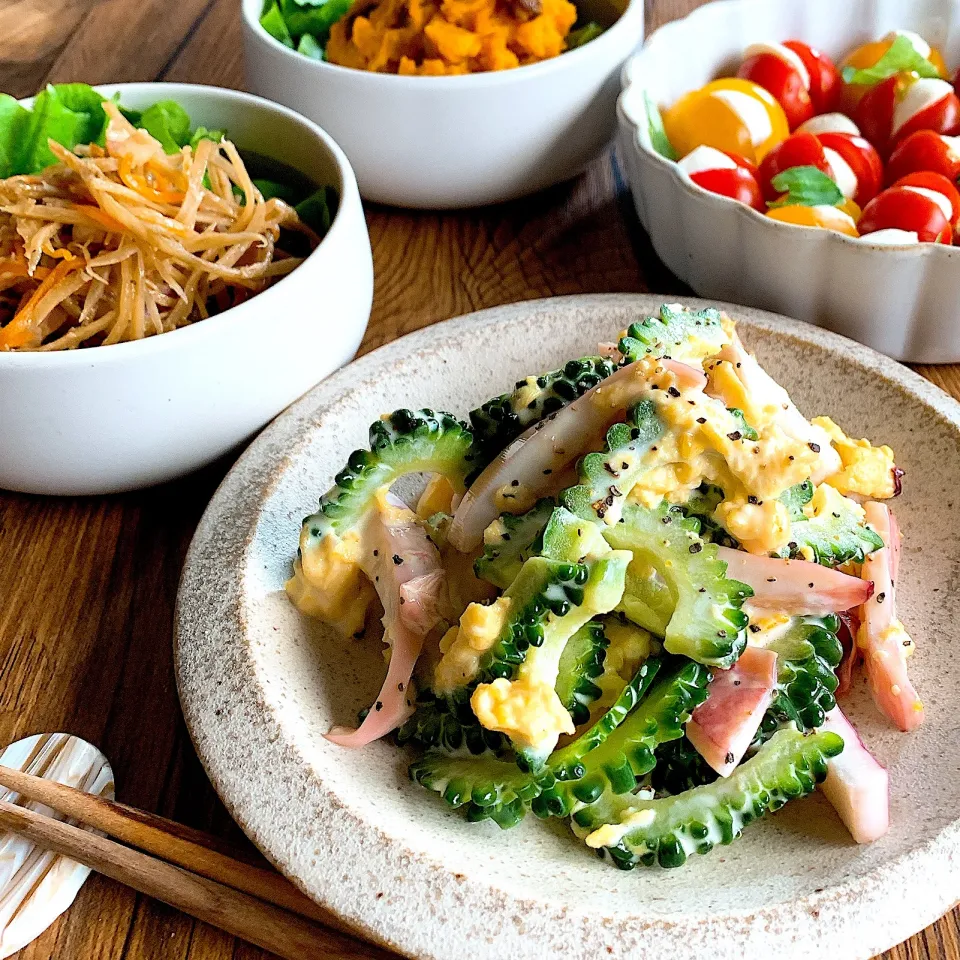 Snapdishの料理写真:🥗ゴーヤのサラダ🥗|ユッキーさん