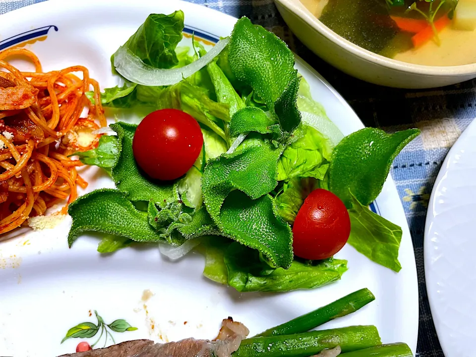 アイスプラント入りサラダ🥗|ひだまり農園さん