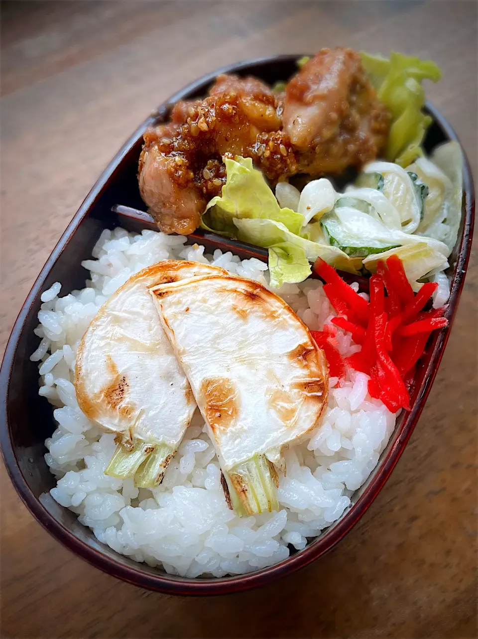 今日のお弁当・鶏モモ胡麻照り焼き|akiさん