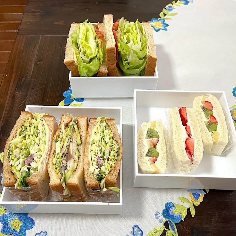 サンドイッチ🥪　CLT、沼サンド、鯖サンド、フルーツサンド🍓🥝🍍|きょーこさん