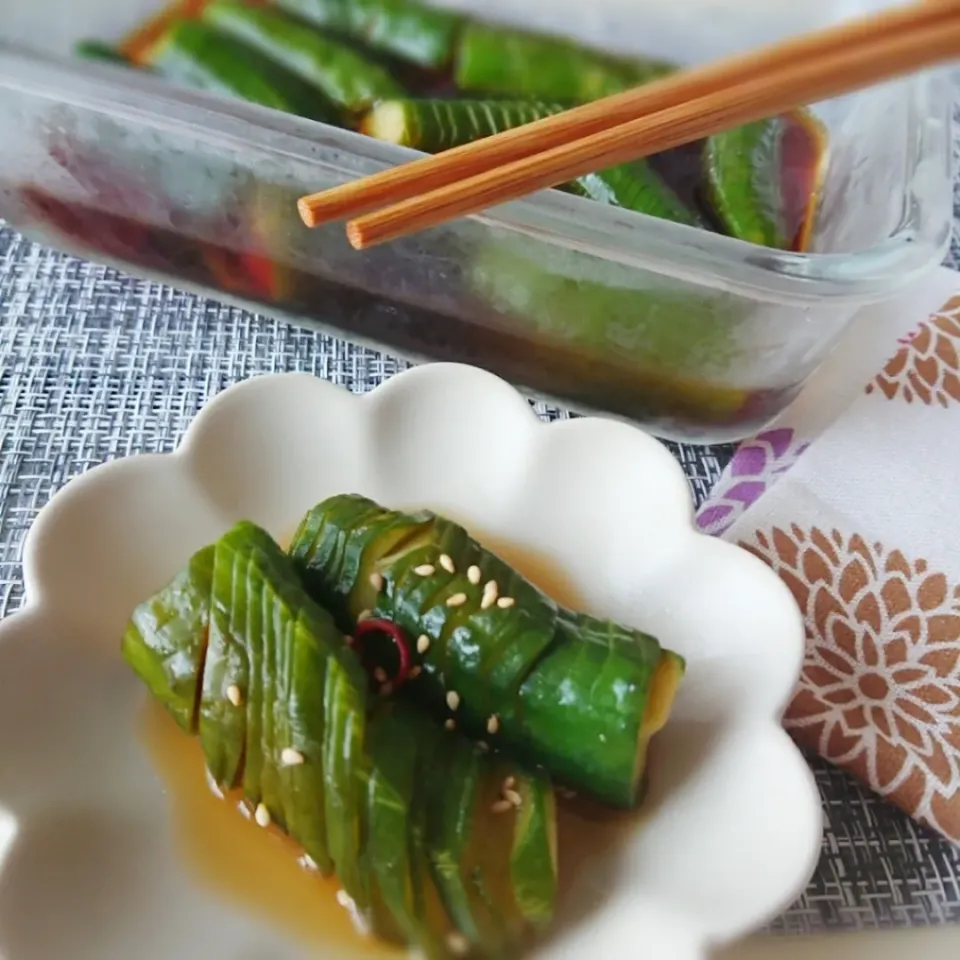 まめころさんの料理 とだともさんの料理 箸休めに♡蛇腹きゅうりの中華漬け|ポトスさん