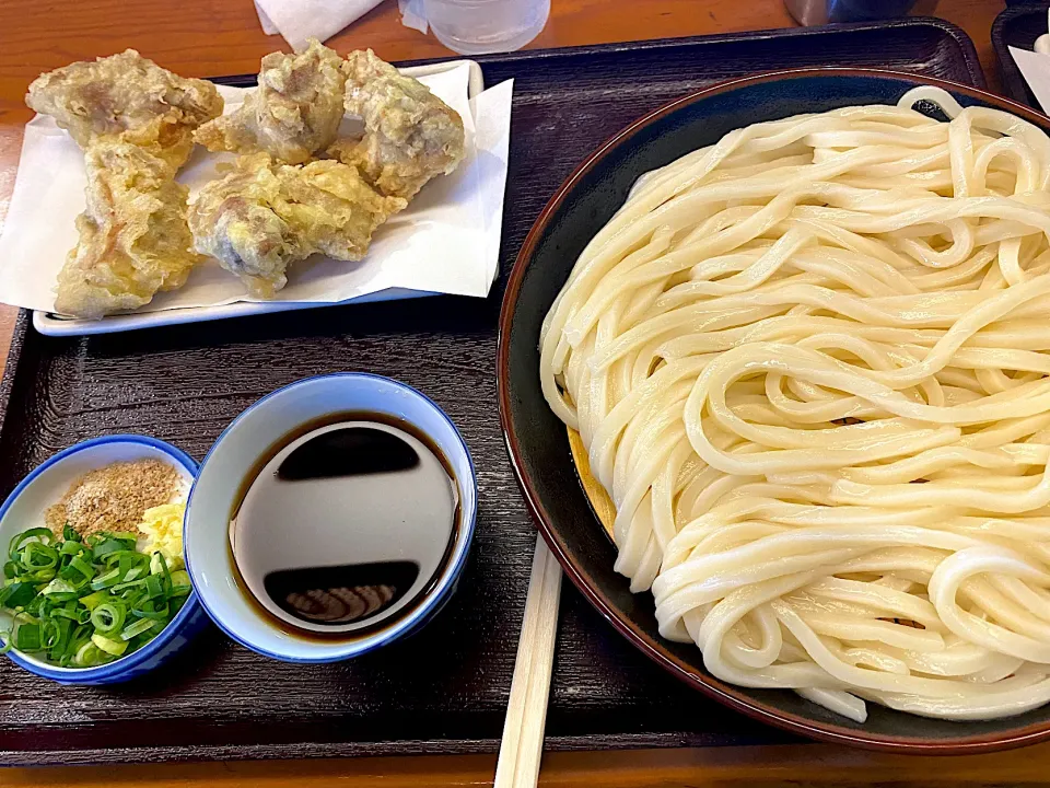 とり天ざるうどん  旦那さんとlunch|ようか✩.*˚さん