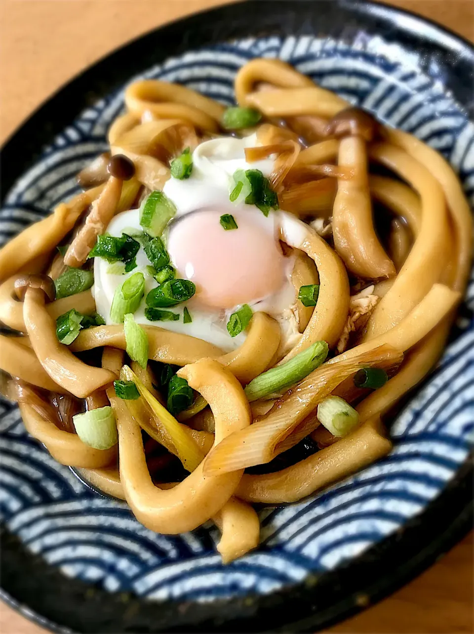 角煮の残り汁でうどんすきと焼きうどんの間|deekay71さん