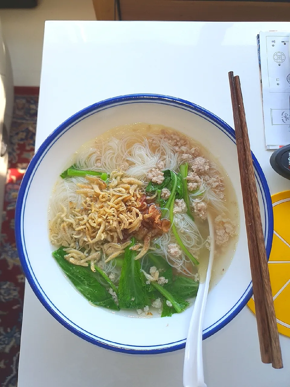 Minced pork rice noodle soup|Mary Lawさん