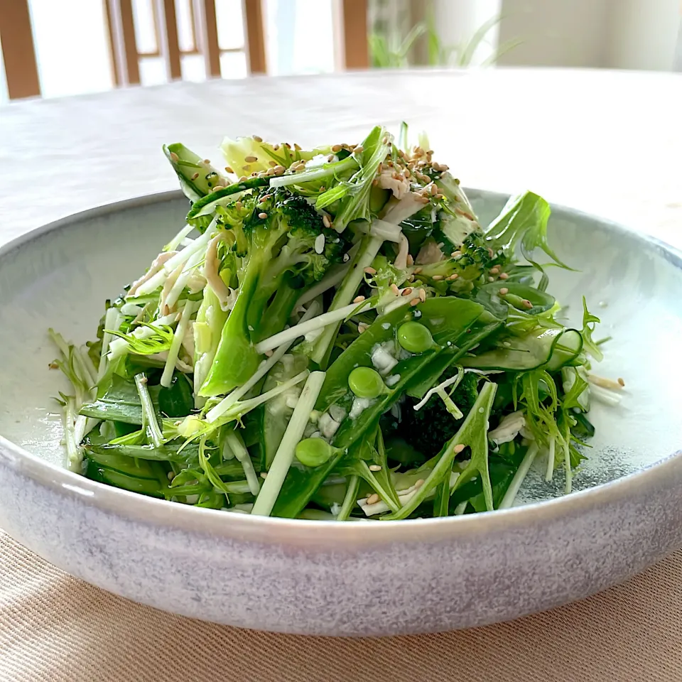 鶏むね肉と水菜のネギ塩だれ|とっぴぃさん