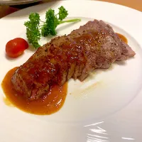 Snapdishの料理写真:イチボステーキ♡|あいさん