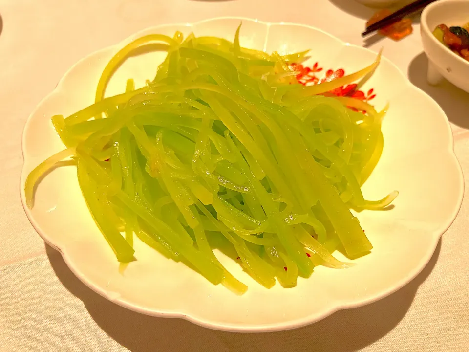 Sautéed shredded lettuce shoot|skyblueさん