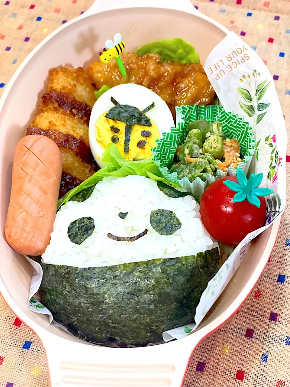 Snapdishの料理写真:たれパンダお握りお弁当|Yukiさん