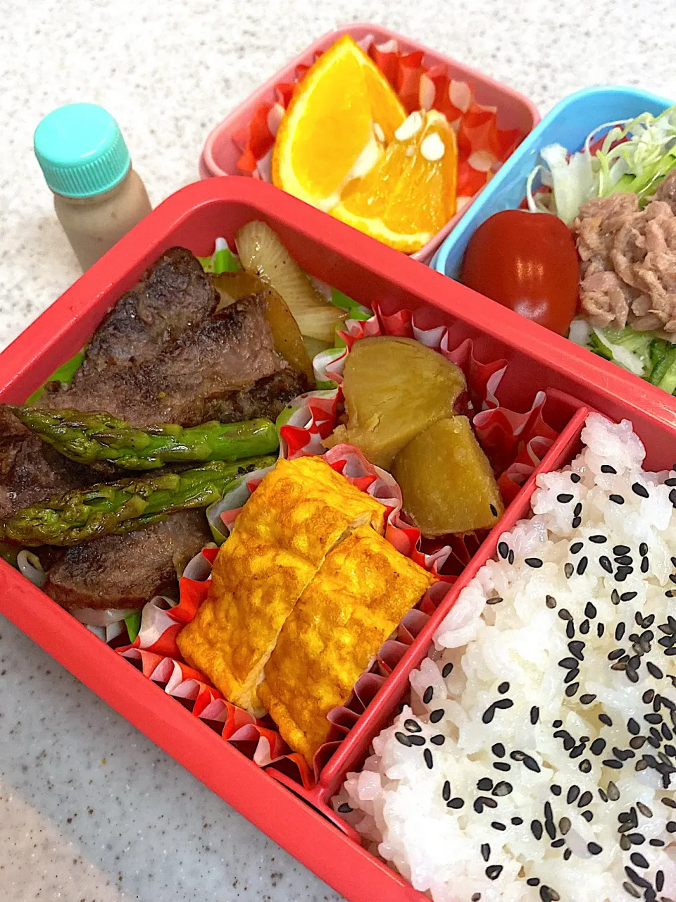 Snapdishの料理写真:ステーキ弁当|asumamaさん