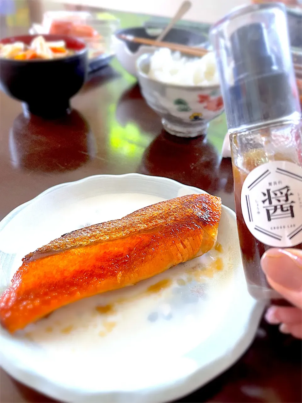 鮭のバター焼き トリュフ醤油とともに♥️|watanabeさん