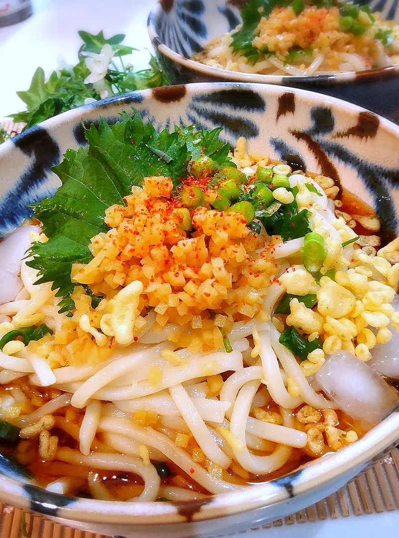 冷やし讃岐うどん（生麺）刻み生姜のっけ|ポコさん