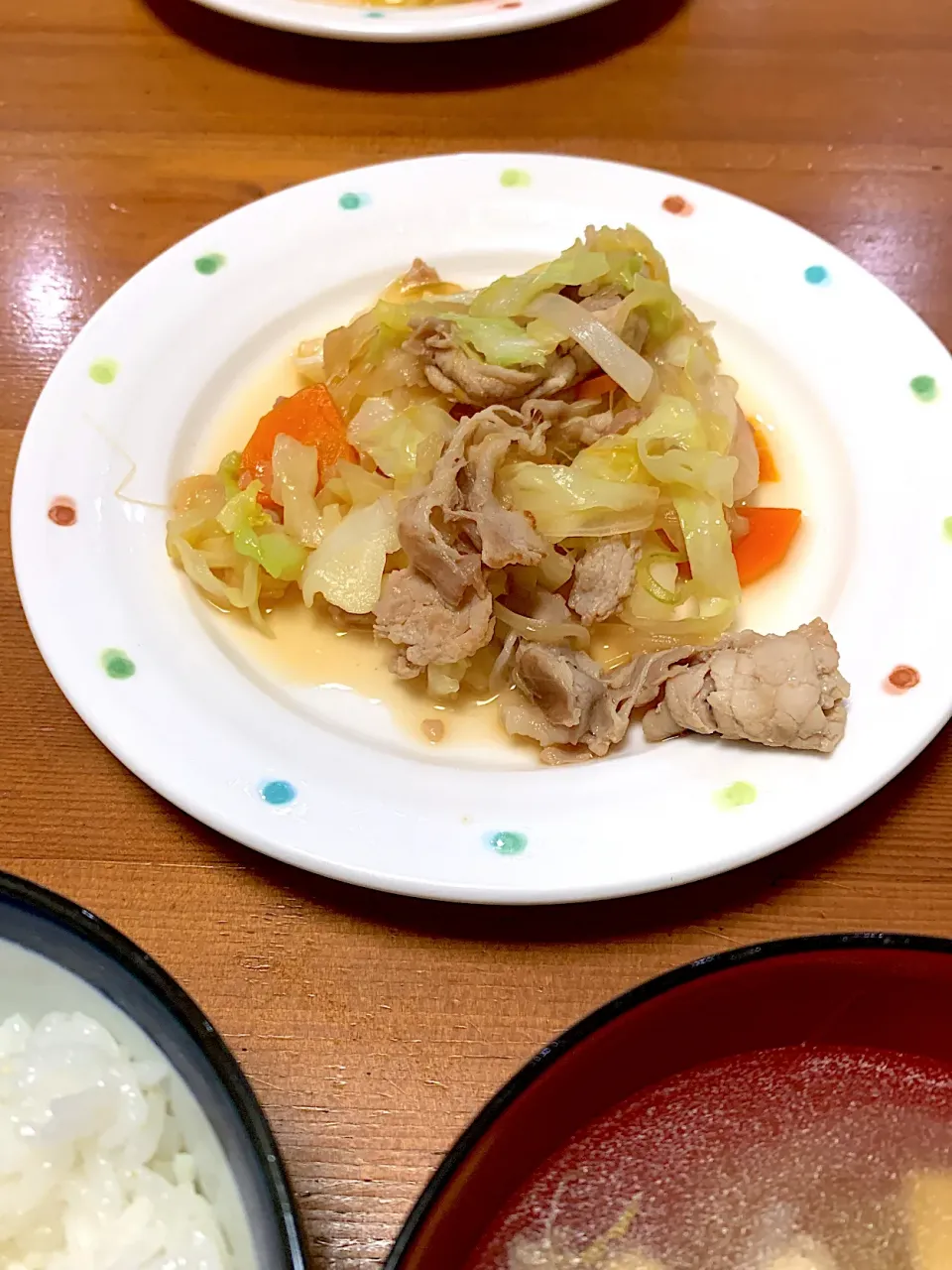 いぬ娘の料理修行　肉野菜炒め　父は感謝です|Mzkさん