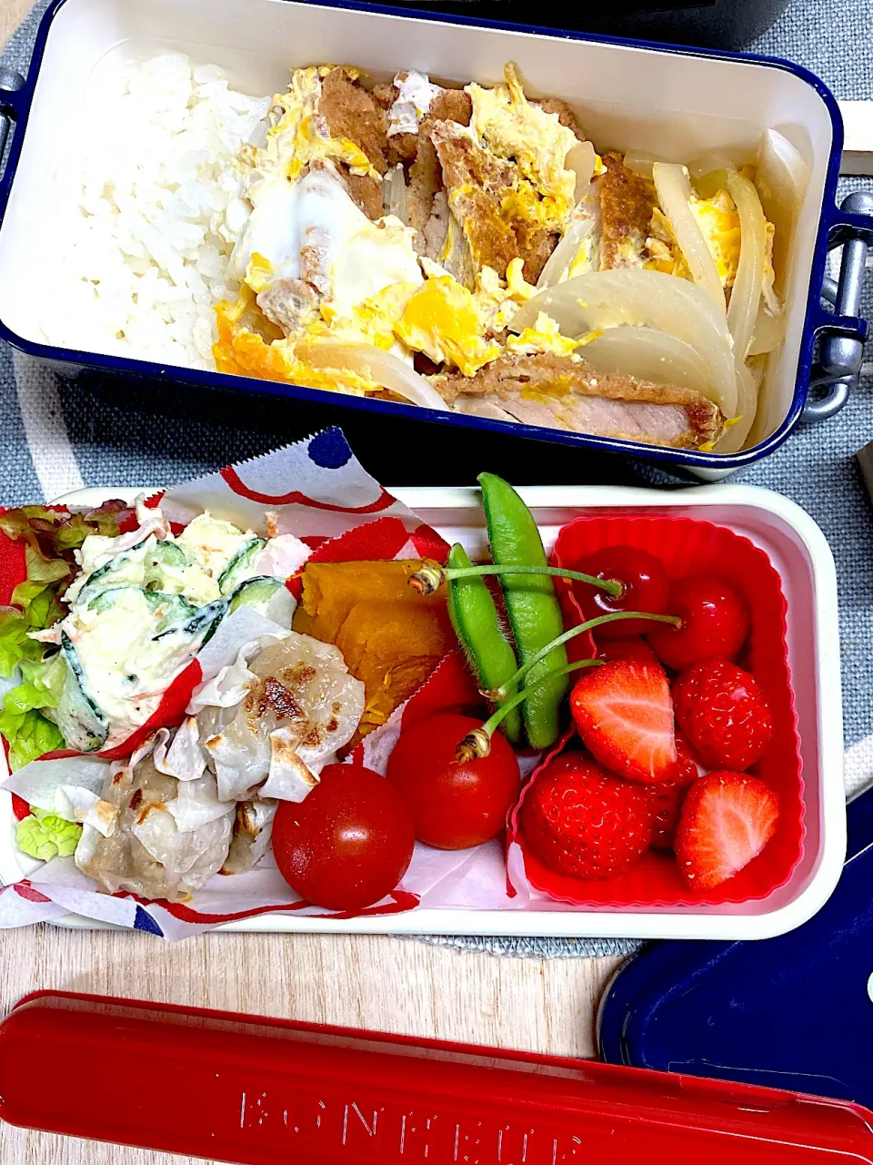 カツ丼弁当〜おべんとう|真珠きょうだいママさん