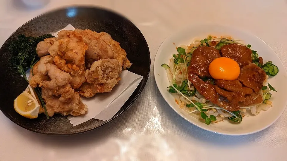 鶏の塩レモンから揚げ
スタミナ豚混ぜうどん

５月２９日|風森すももさん