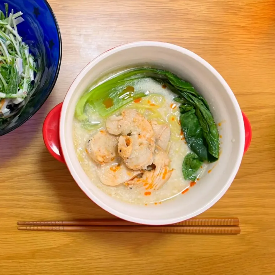 自家製鶏ハムで担々麺風|ごはんきろくさん