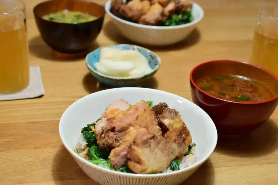 業スーのやわらか煮豚丼|うにんぱすさん