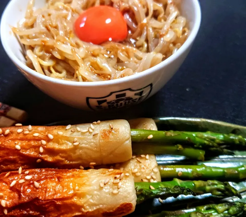 悪魔の壺もやし丼
アスパラちくわ|マギーさん