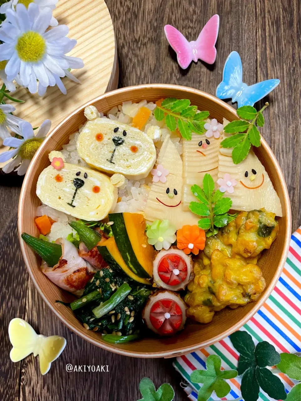 たけのこご飯弁当|Akiyoෆ¨̮⑅さん