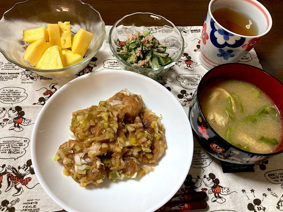 鶏肉のねぎポン酢炒め|Emiさん