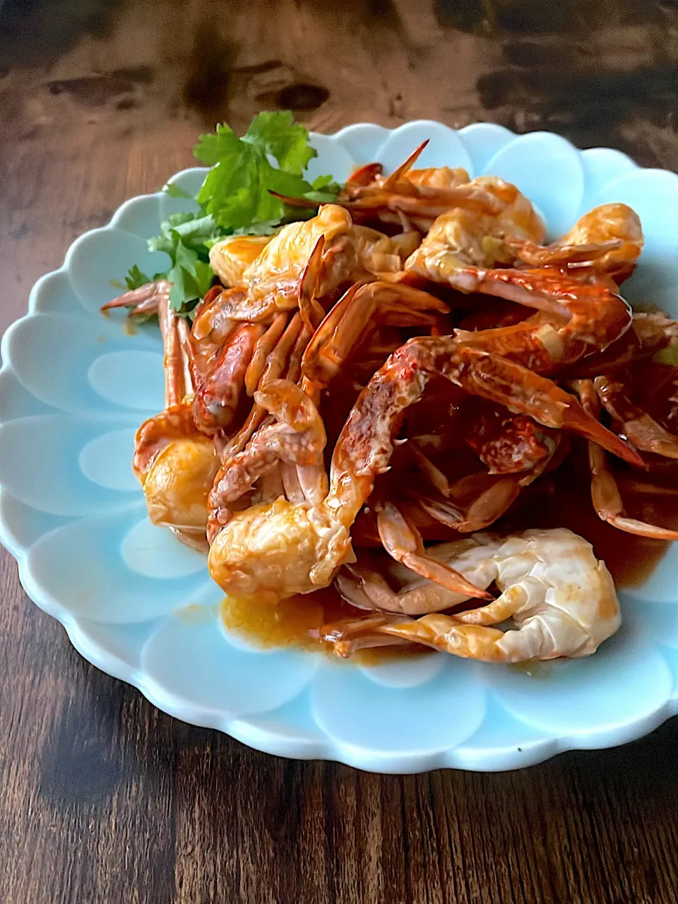 コスパもお味も最高〜渡蟹で蟹チリ🦀|とんちんさん