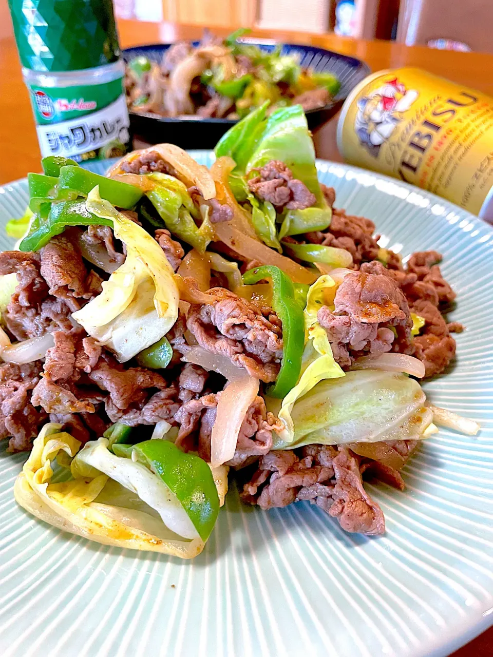 牛肉と野菜のカレー炒め🍀*゜|おかちさん