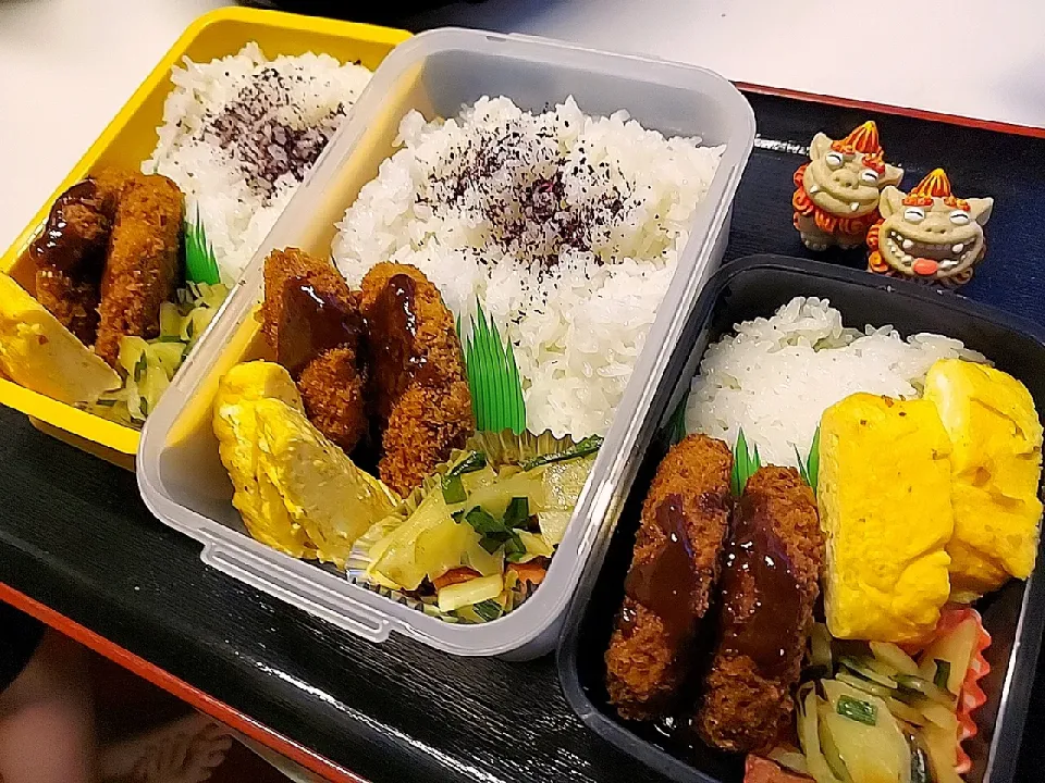 夫弁当、息子弁当、娘弁当|みどりさん