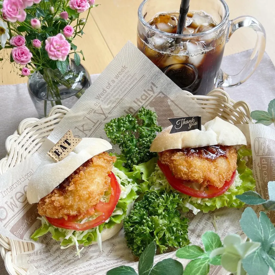 6/1❤︎カマンベールチーズチキンカツサンド✨🌿|Makinsさん