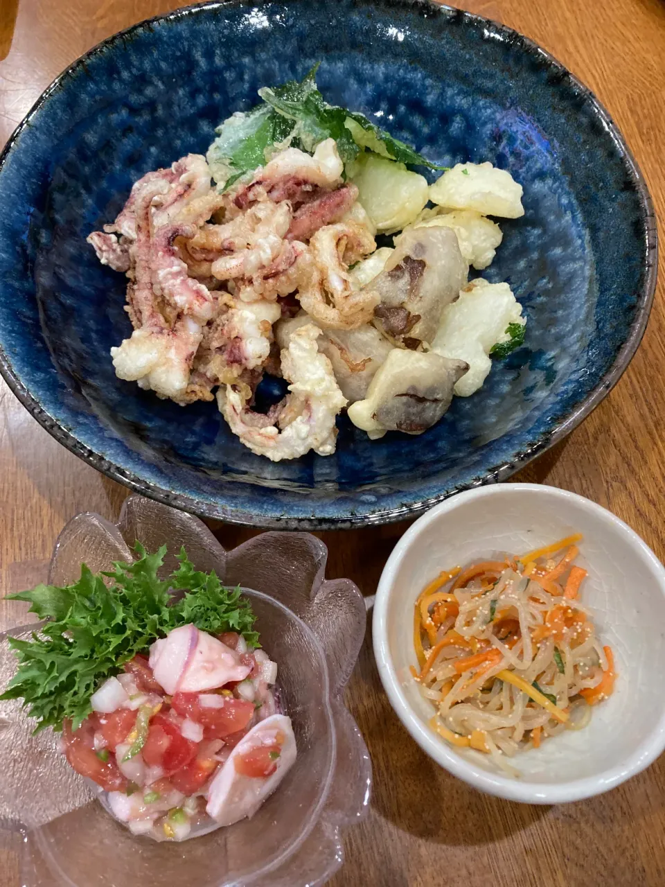 今夜も　頂き物🦑＆収穫野菜で晩ご飯|sakuramochiさん