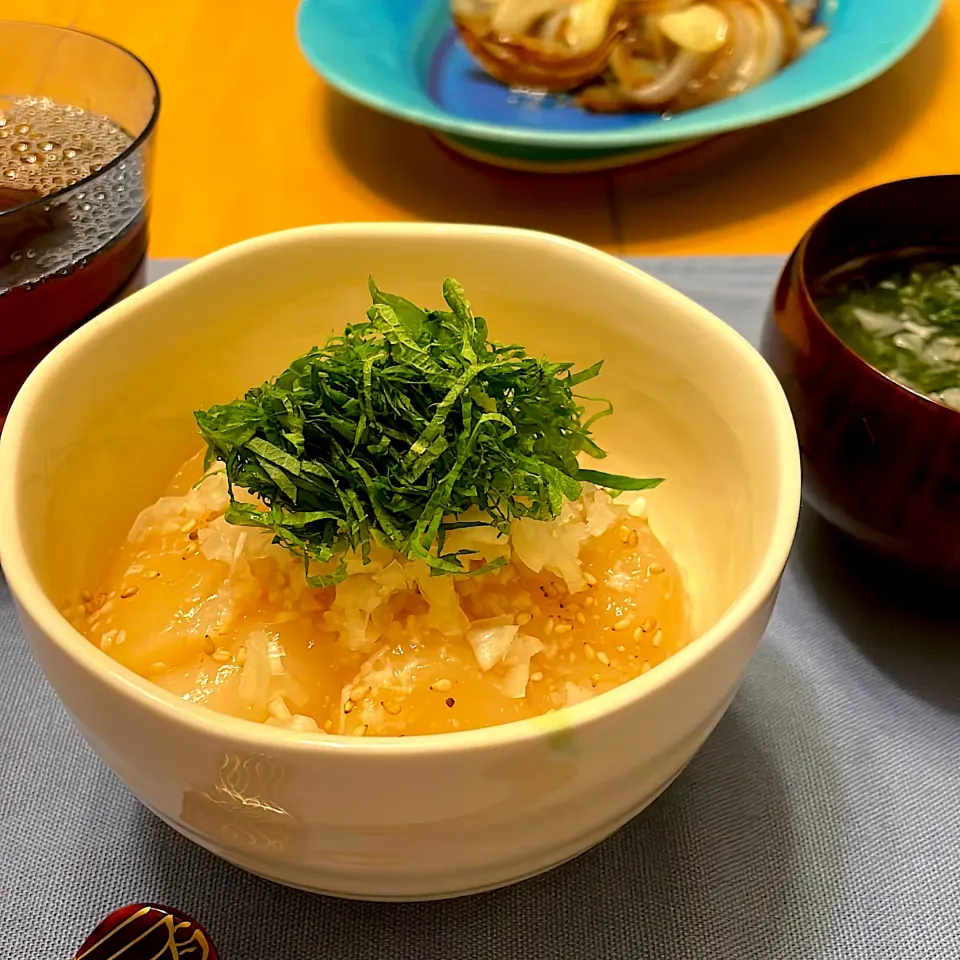 ホタテの塩麹漬け丼|とっぴぃさん