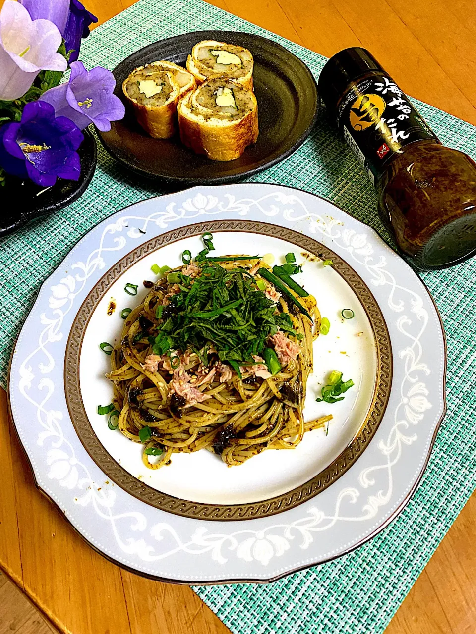 海苔パスタ＆海苔ポテトのチーズ巻き♬|ぽっちさん