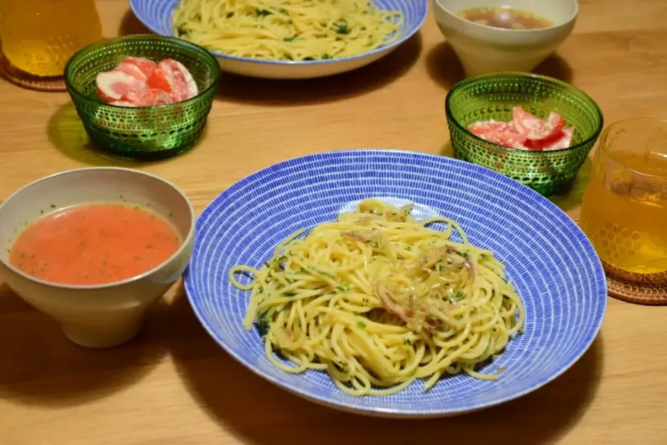 みょうがとしそのペペロンチーノ|うにんぱすさん