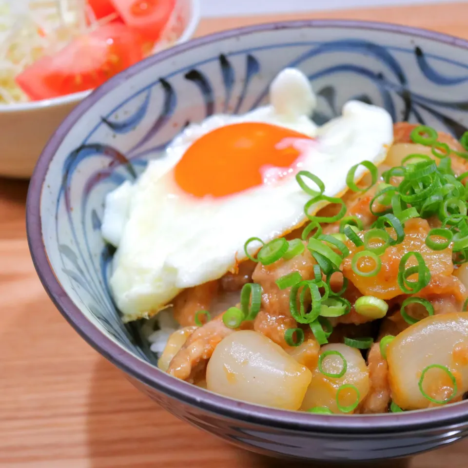 豚らっきょう丼|まゆさん