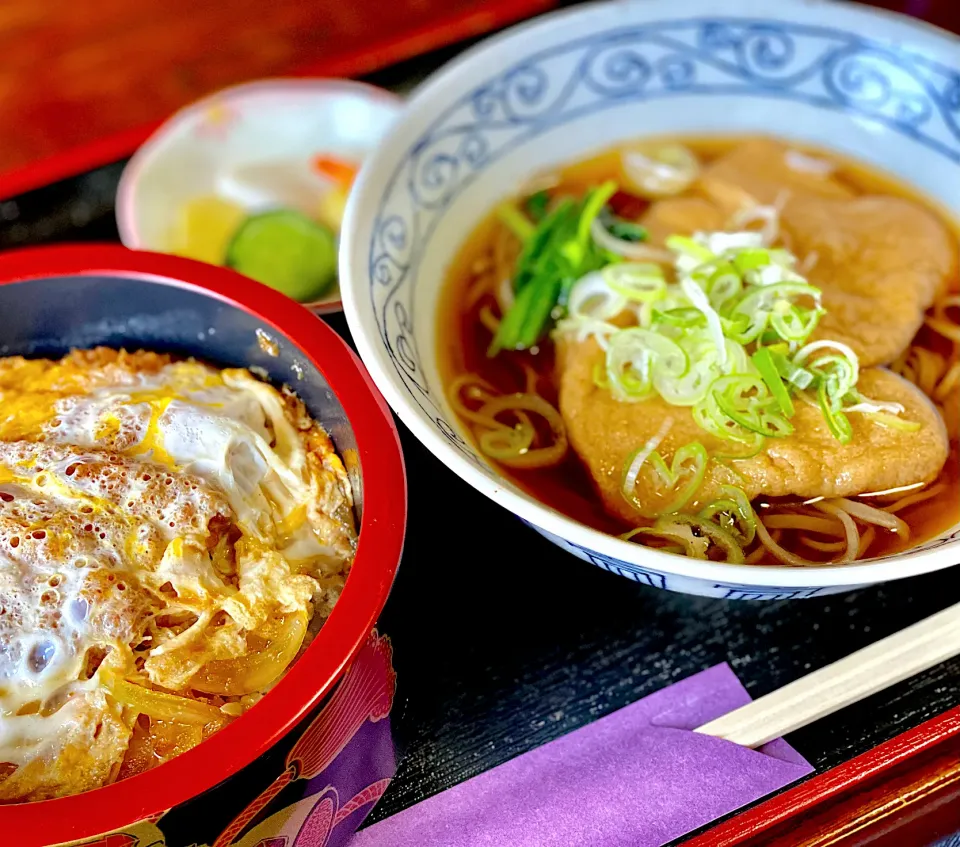 きつねそば（関東呼称）とミニカツ丼|にゃあ（芸名）さん