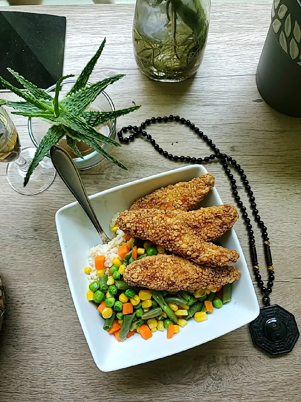 Chicken Tendies Basmati n Veggies|Ashさん