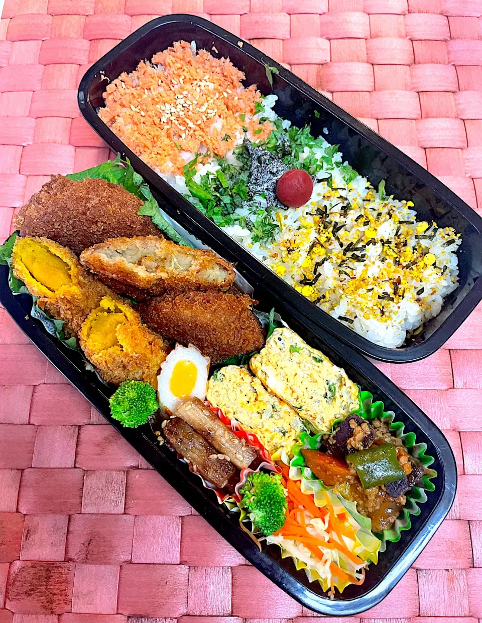 Snapdishの料理写真:中学生息子のお弁当🍱 コロッケ弁当🍱|Snow10さん