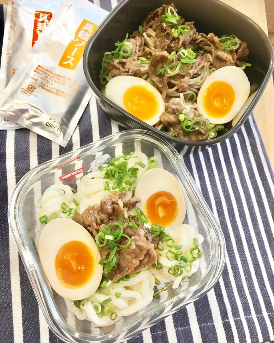 パパと息子弁当は牛ぶっかけ冷やし麺♪|key♪さん