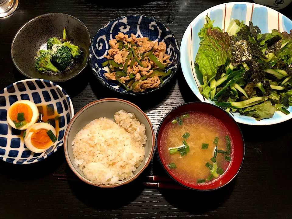 Snapdishの料理写真:青椒肉絲定食|りっぴーさん